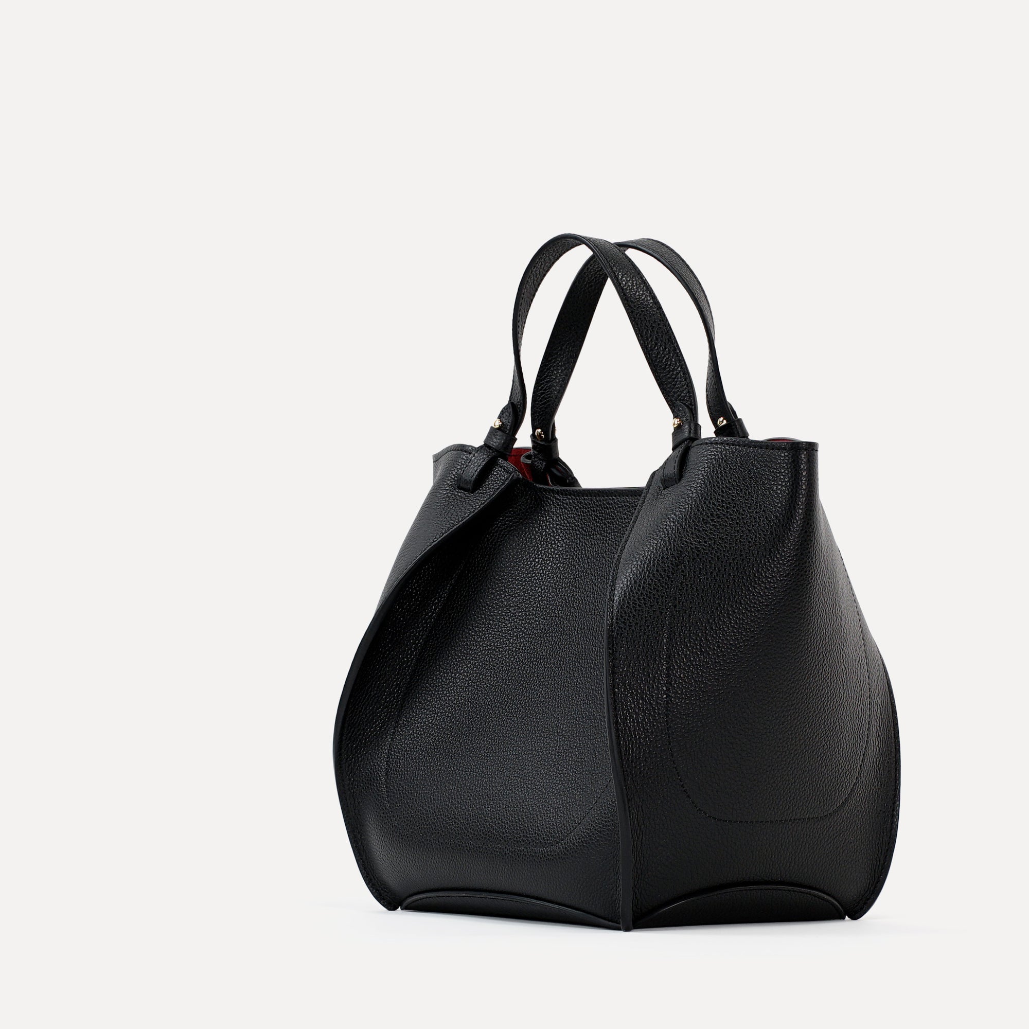 Amarante Bag, Textured Leather, Black