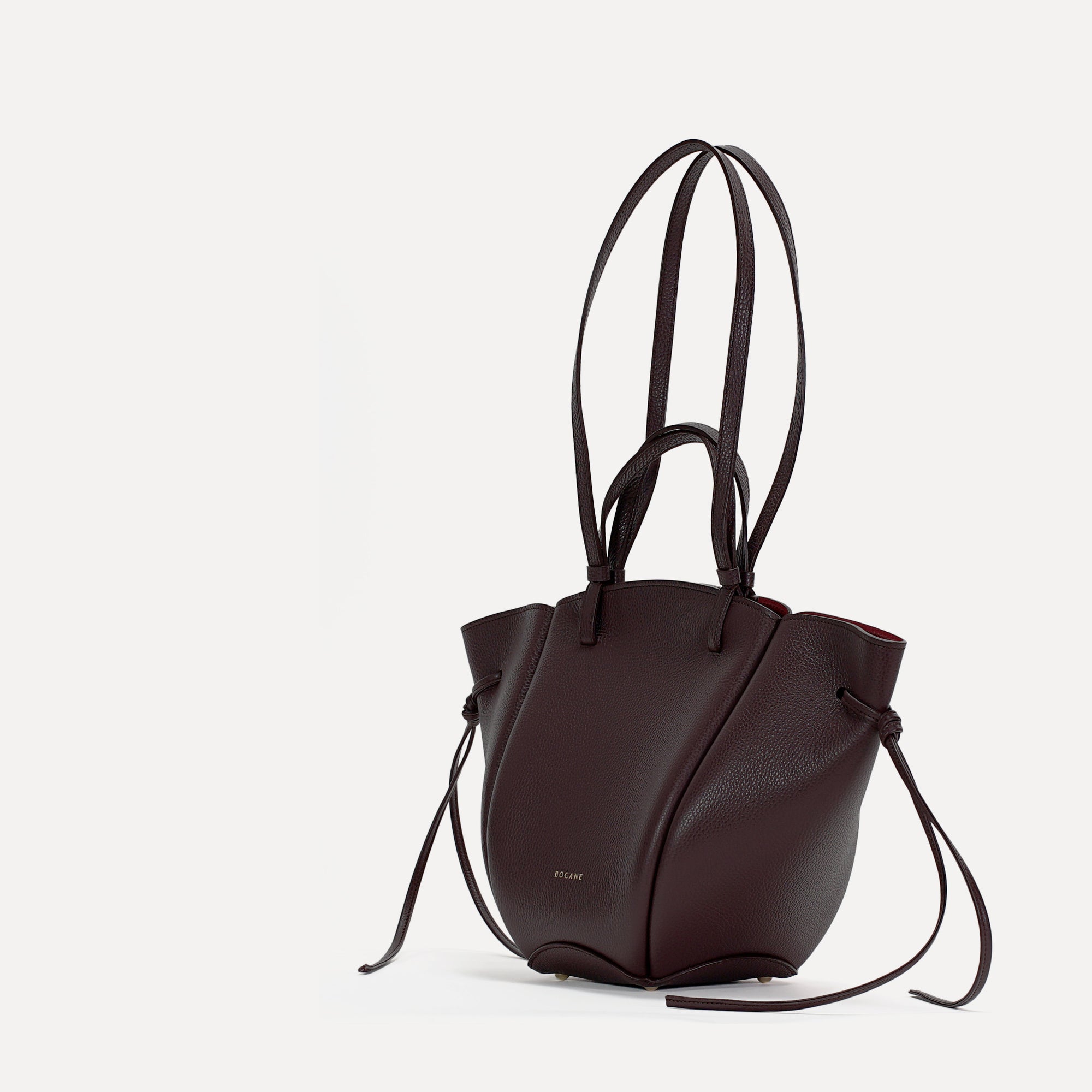 Voulez-Vous Midi Bag, Textured Leather, Burgundy