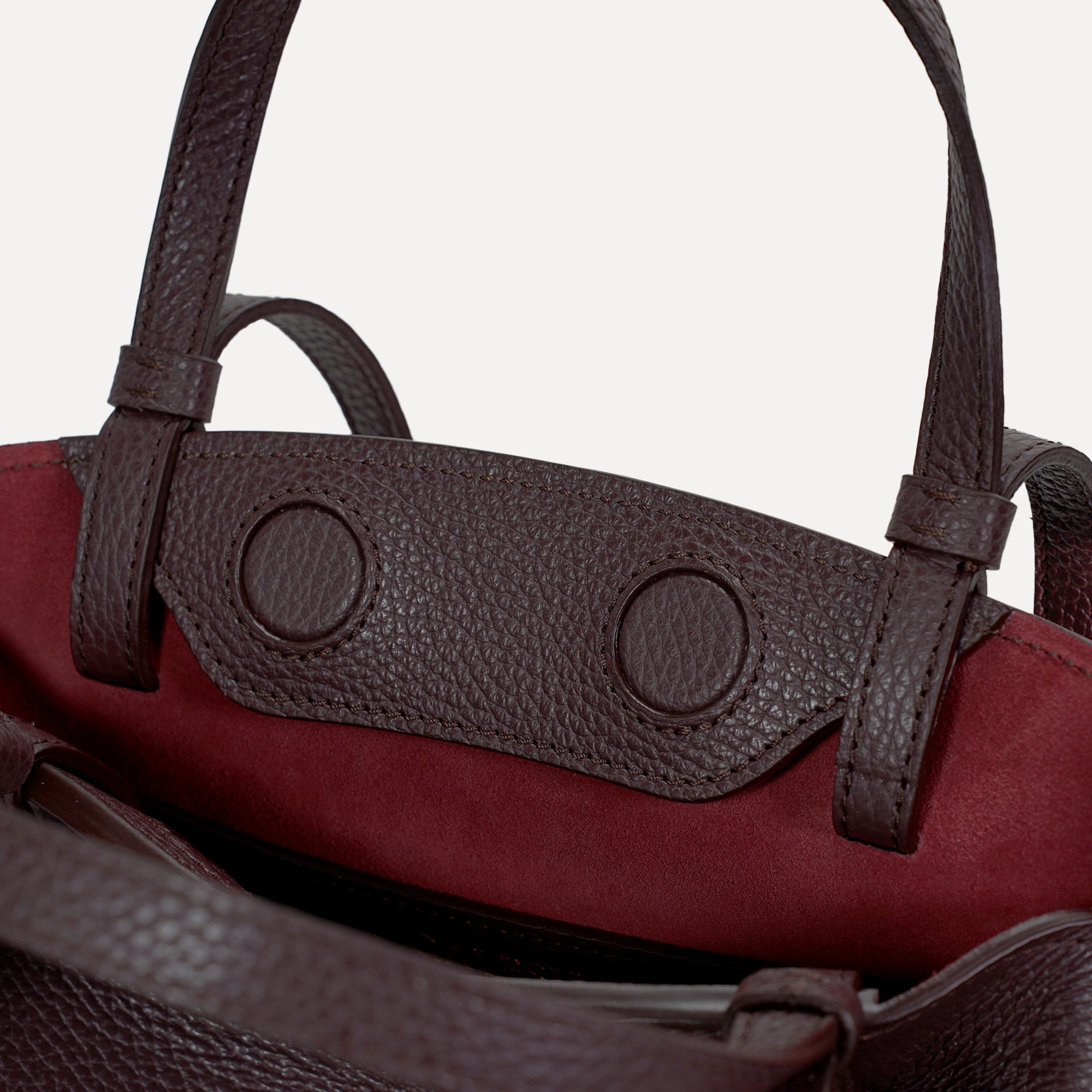 Voulez-Vous Midi Bag, Textured Leather, Burgundy