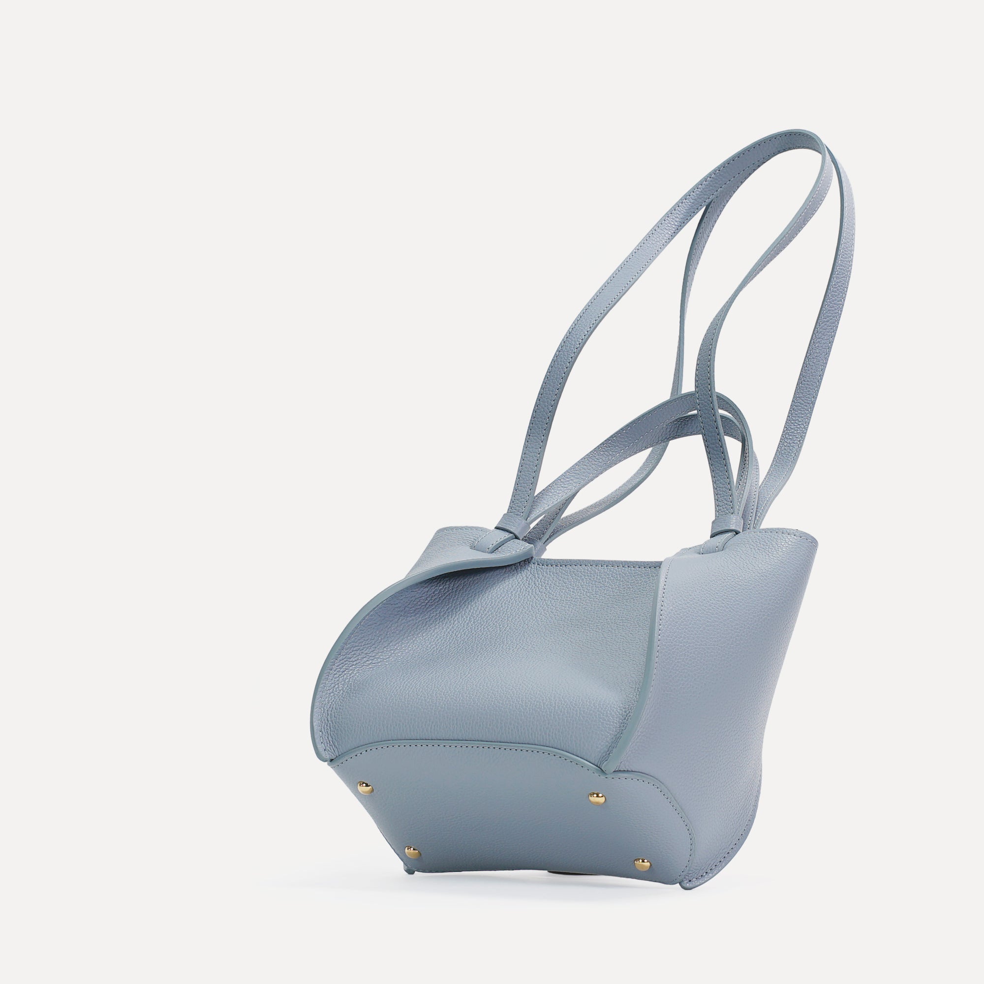 Amarante Bag, Textured Leather, Pastel Blue