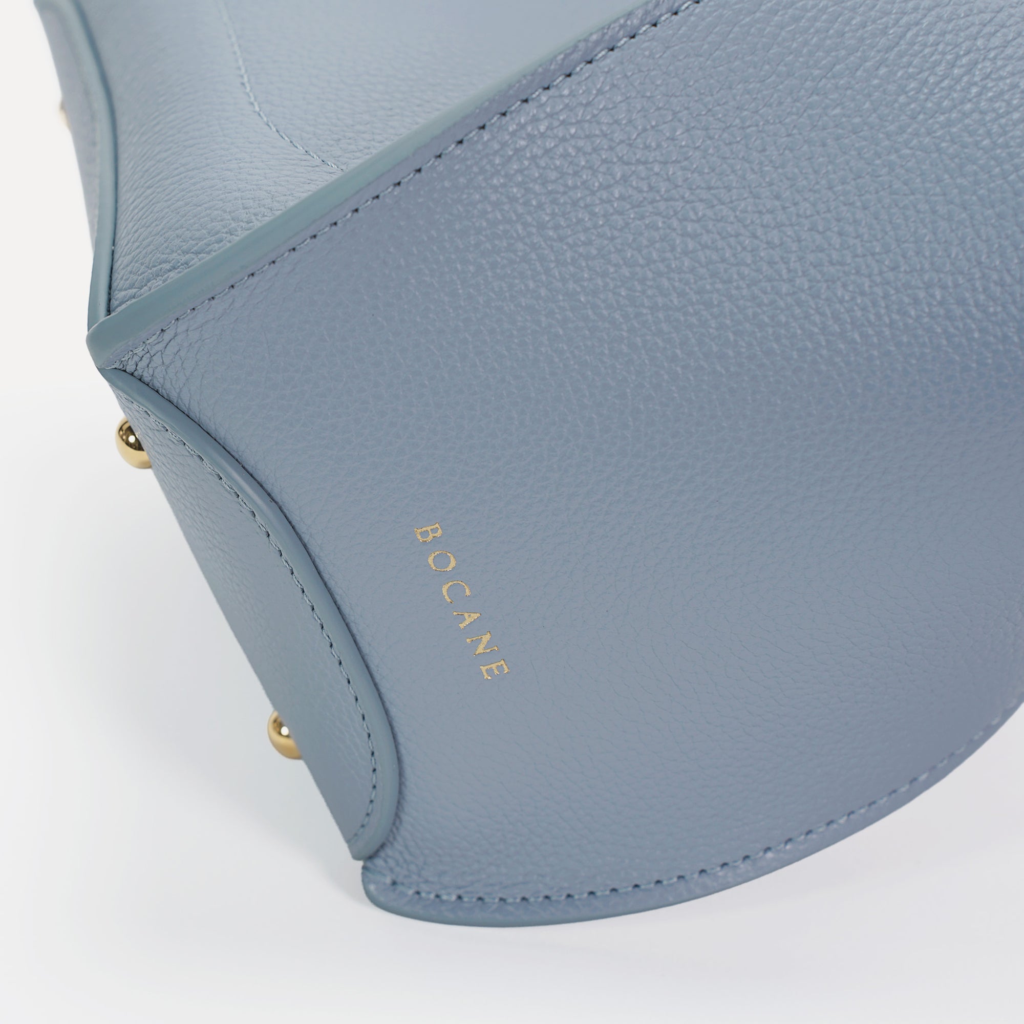 Amarante Bag, Textured Leather, Pastel Blue