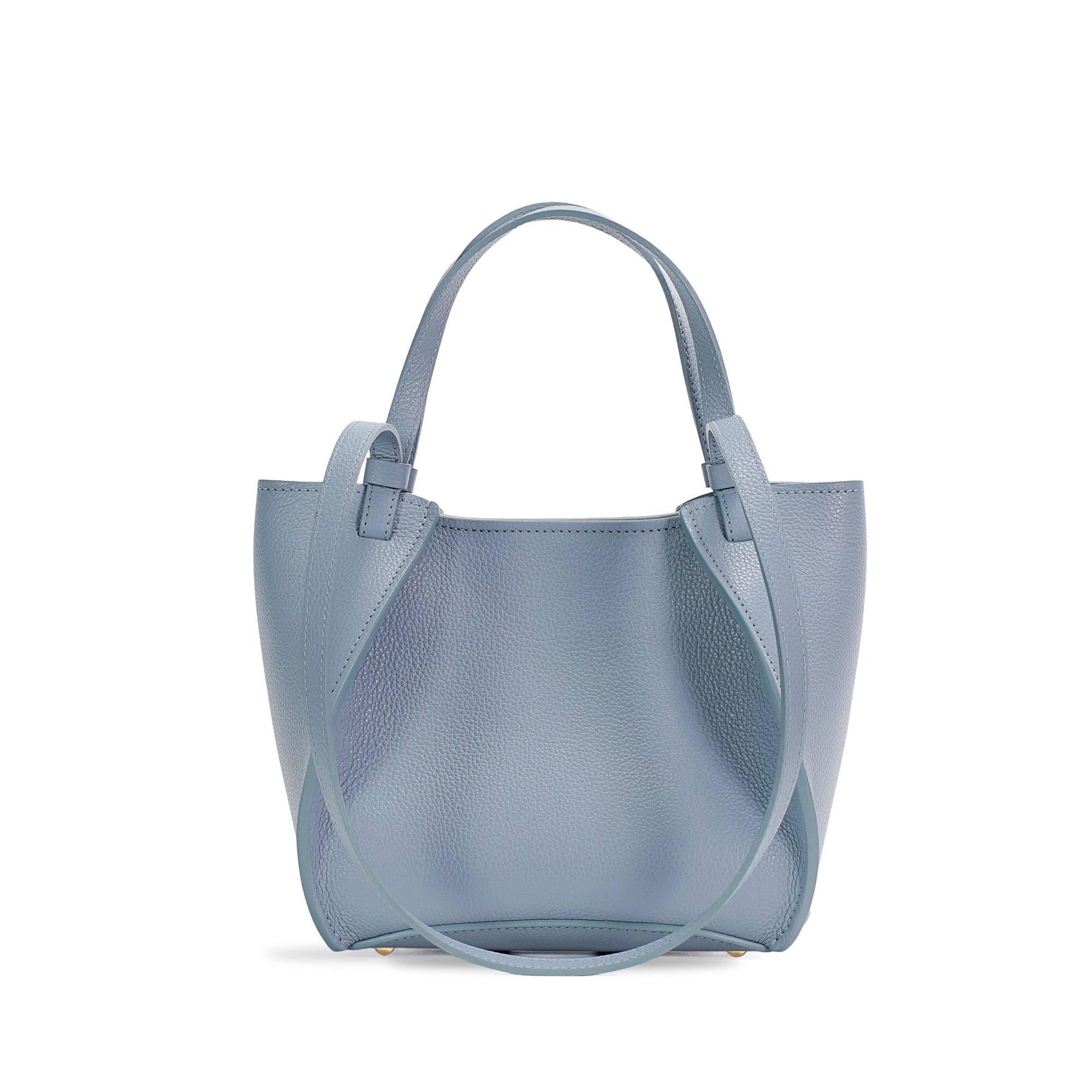 Amarante Bag, Textured Leather, Pastel Blue