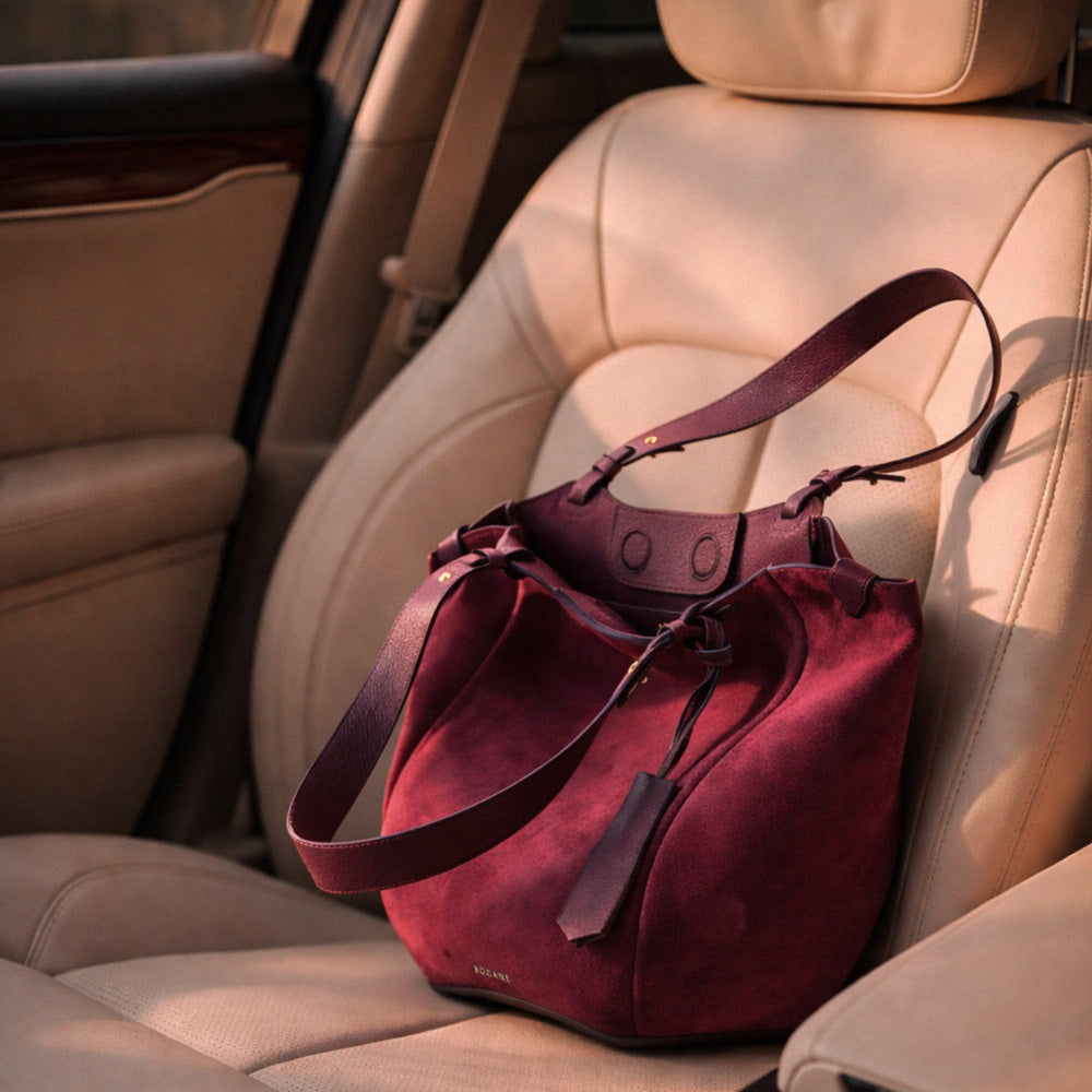 Orée Bag, Suede Leather, Chocolate