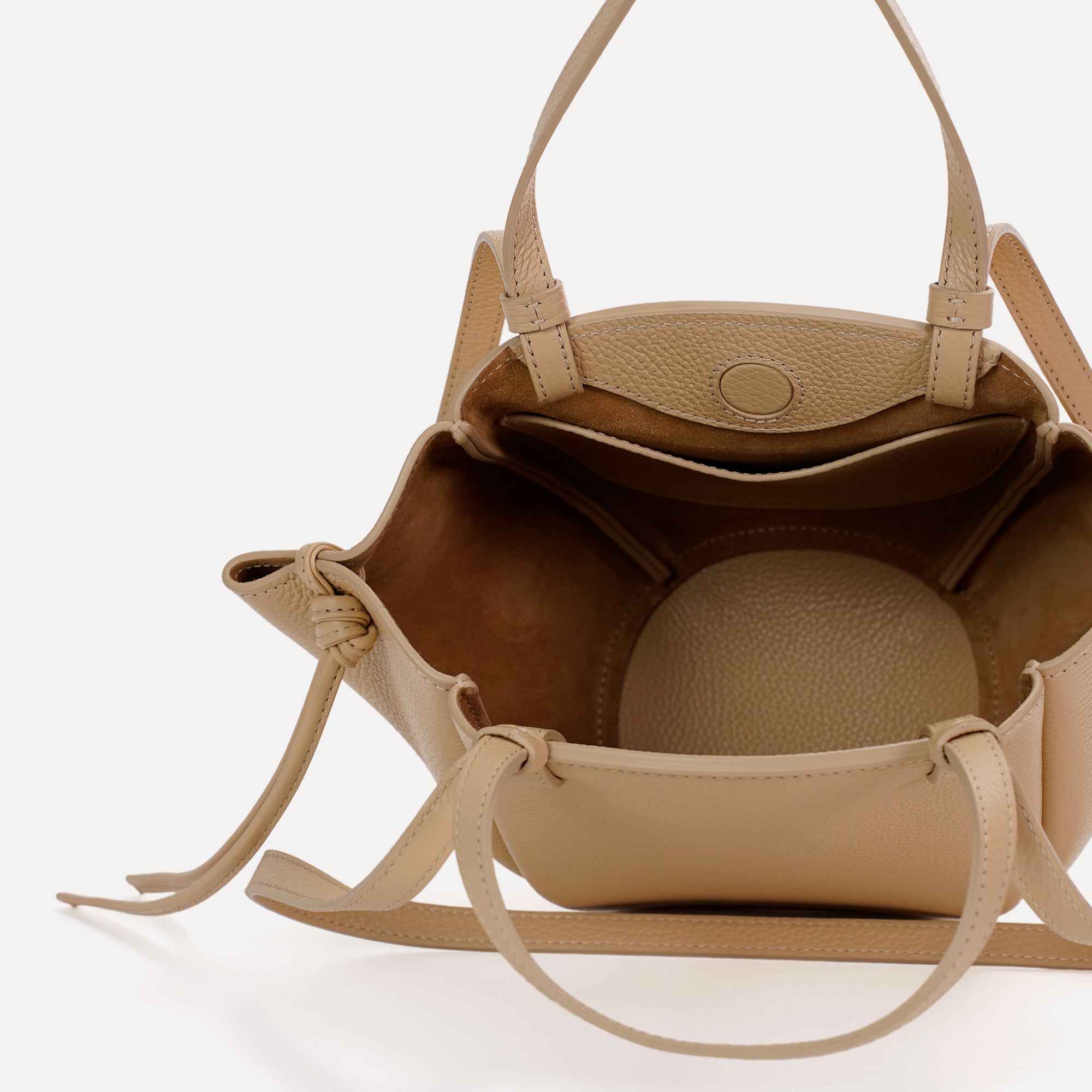 Voulez-Vous Bag, Textured Leather, Champagne