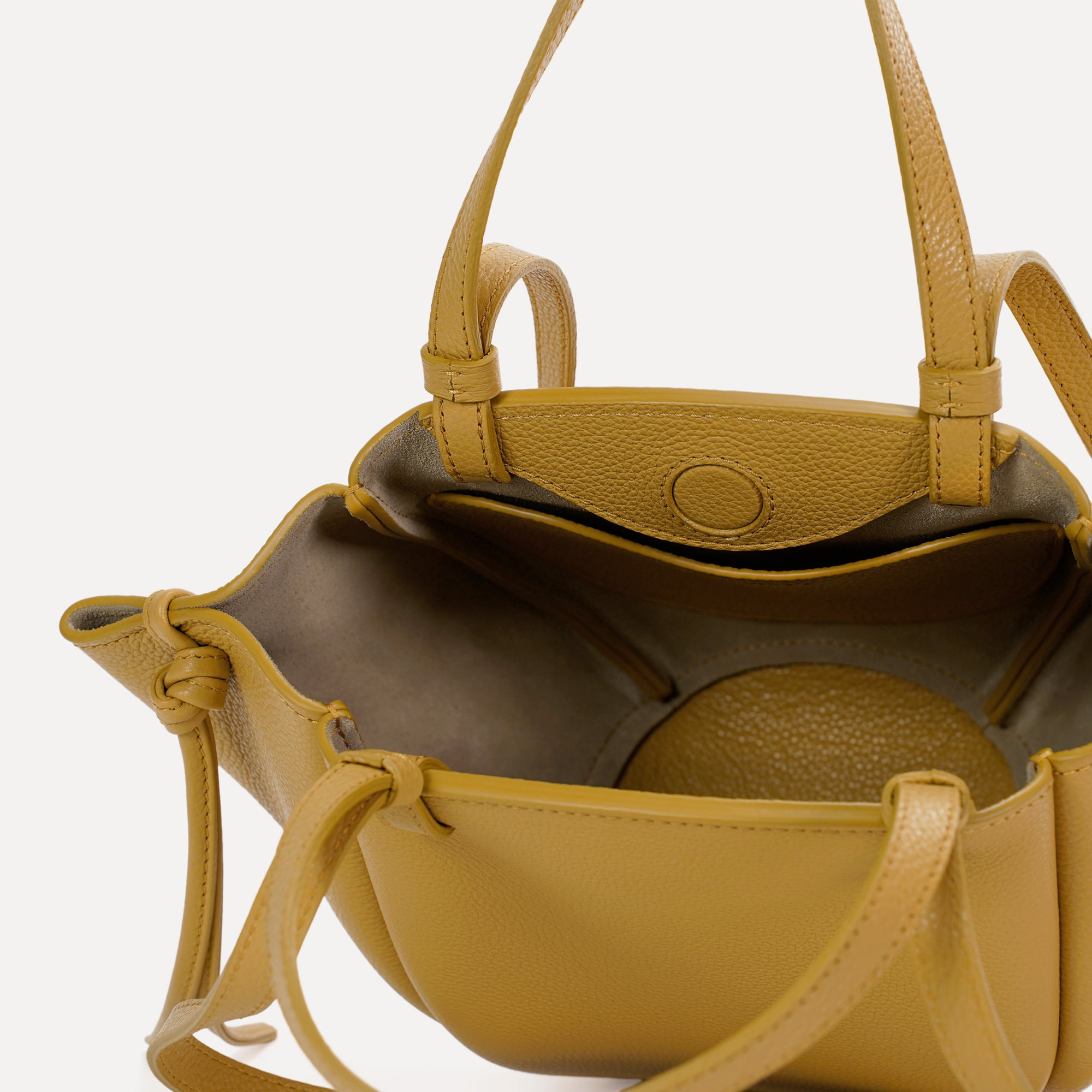 Voulez-Vous Bag, Textured Leather, Mustard