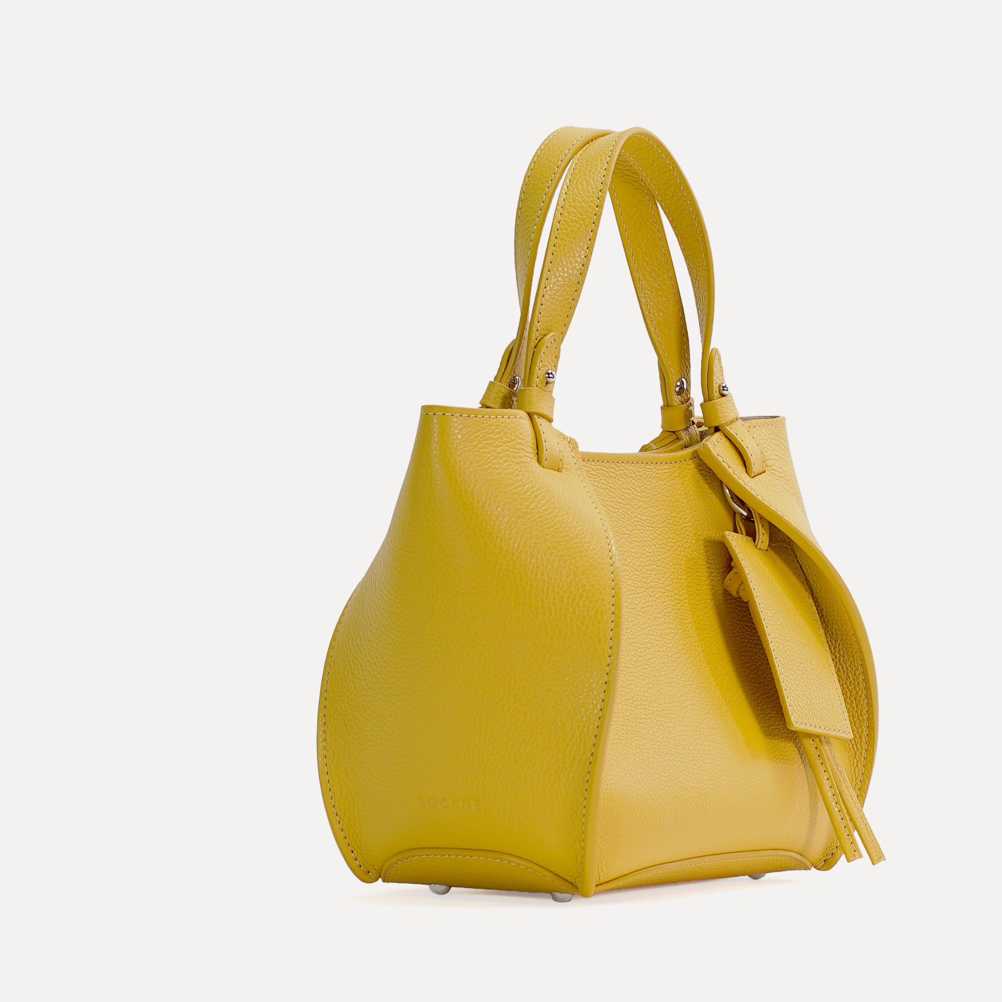 Amarante Bag, Textured Leather, Solar Yellow