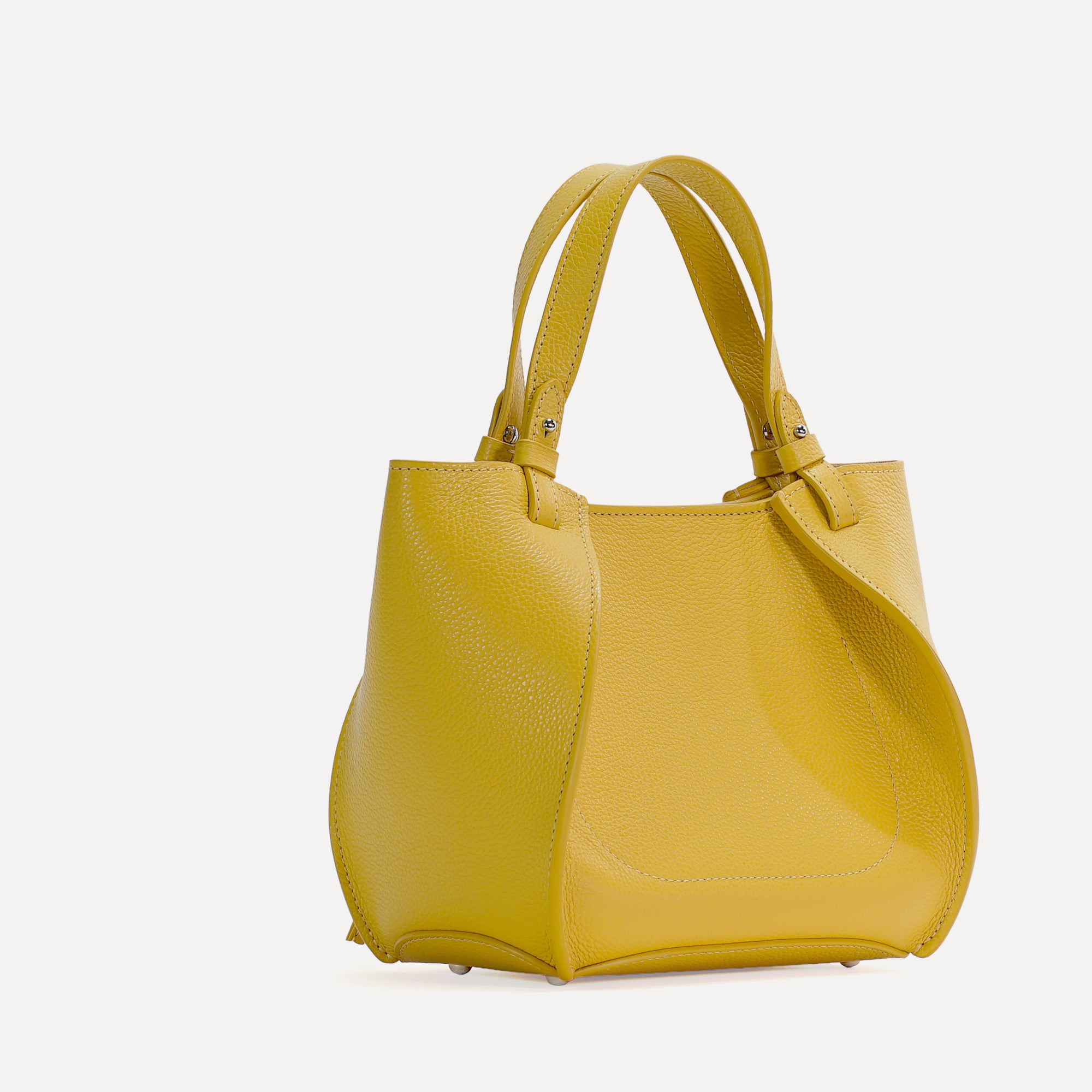 Amarante Bag, Textured Leather, Solar Yellow