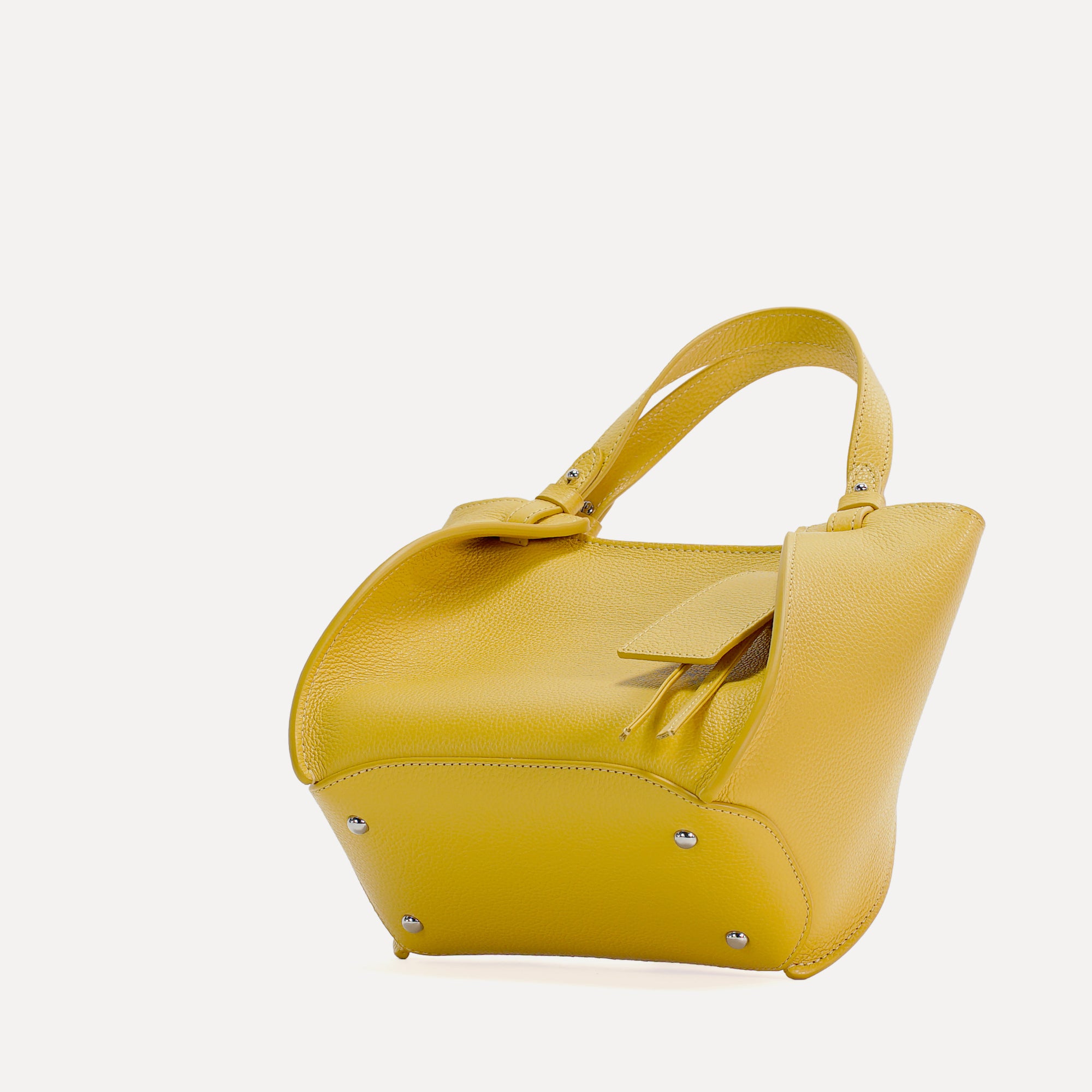 Amarante Bag, Textured Leather, Solar Yellow