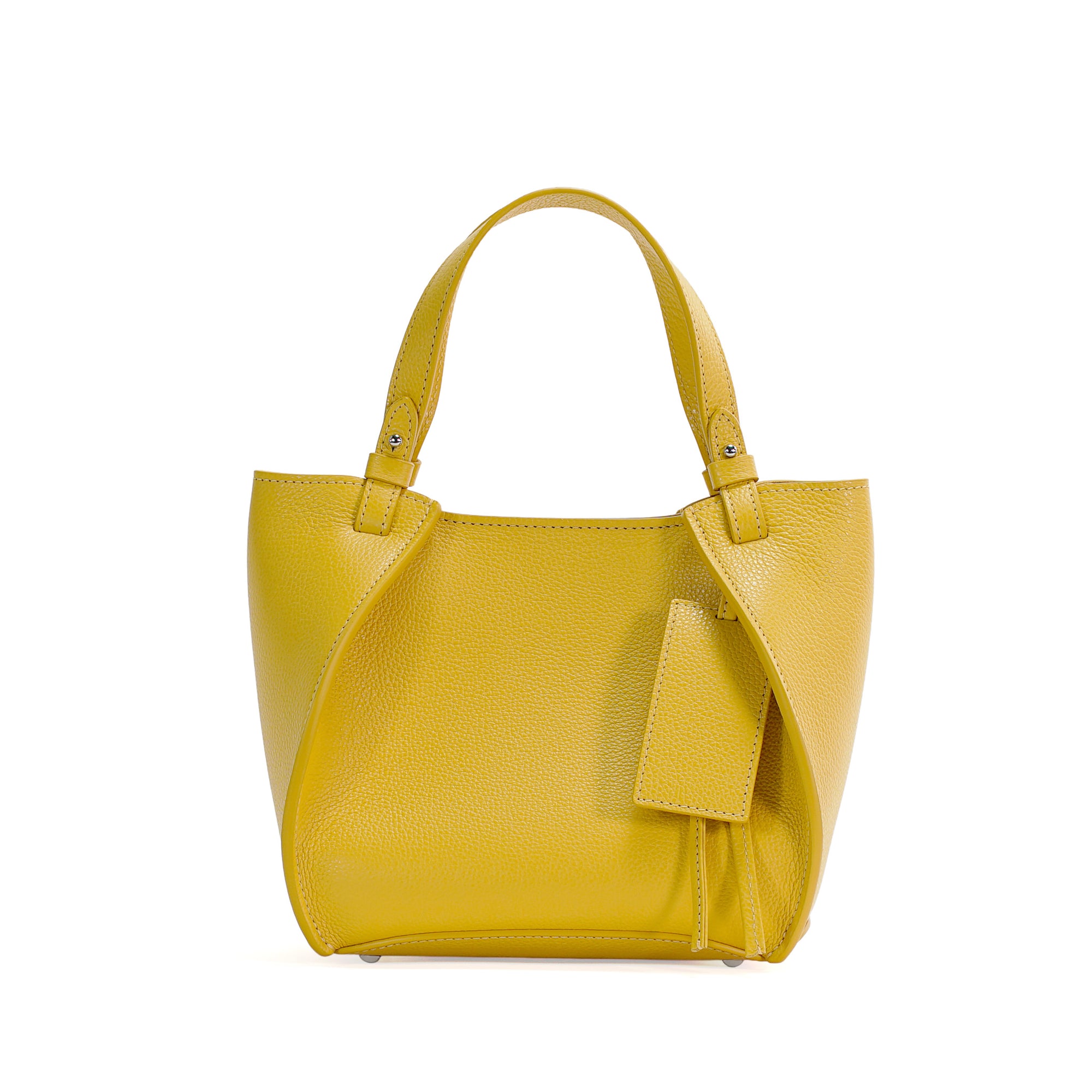 Amarante Bag, Textured Leather, Solar Yellow