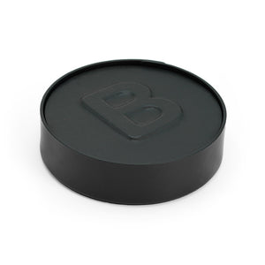 Set of 6 Cup Holders in an Elegant Box, made of Black Full-Grain Leather