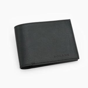 Slim Wallet, Black Full Grain Leather