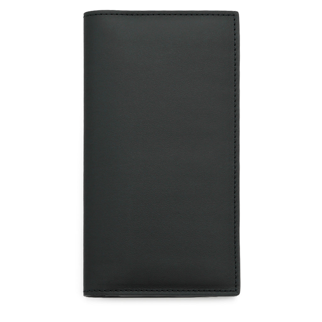 Long Wallet in Smooth Leather, Matte Black