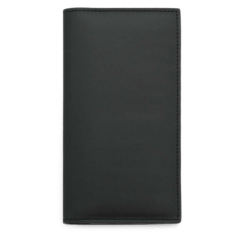 Long Wallet in Smooth Leather, Matte Black