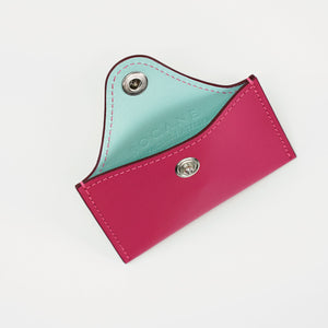 Envelope Cardholder in Bright Pink Fine Leather