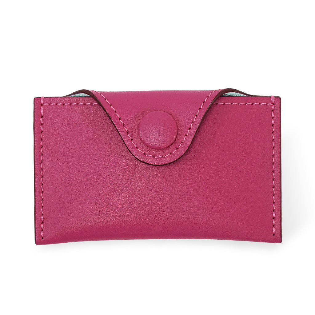 Envelope Cardholder in Bright Pink Fine Leather