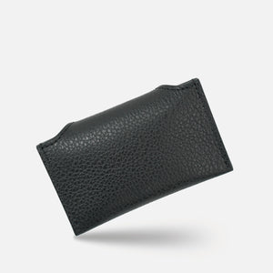 Envelope Cardholder in Black Leather