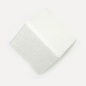 Libre Card Case, Ivory Saffiano Leather