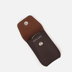 Espresso Brown Leather Key Case