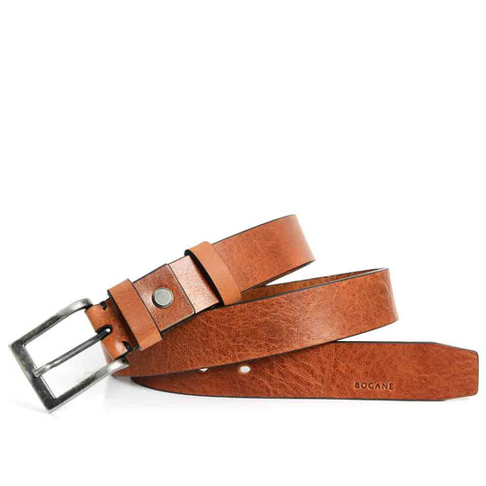 Antique Cognac Leather Belt, Casual Collection