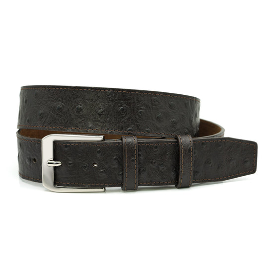 Brown Leather belt with Exotic Print, Gentleman Collection