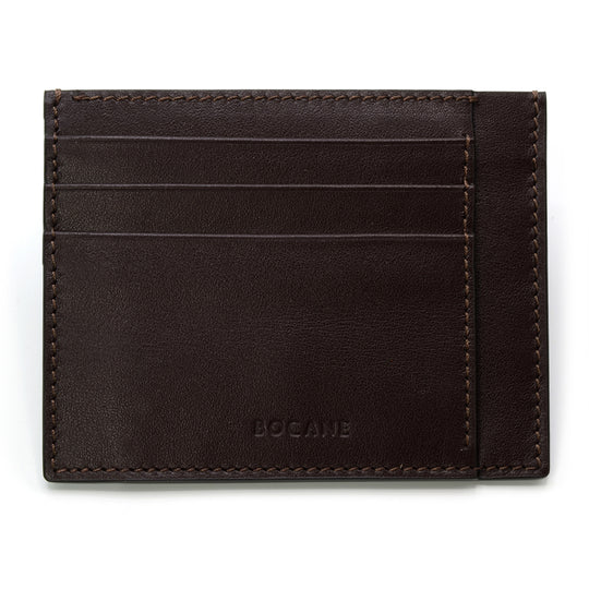 Dark Brown Full Grain Leather Card Case